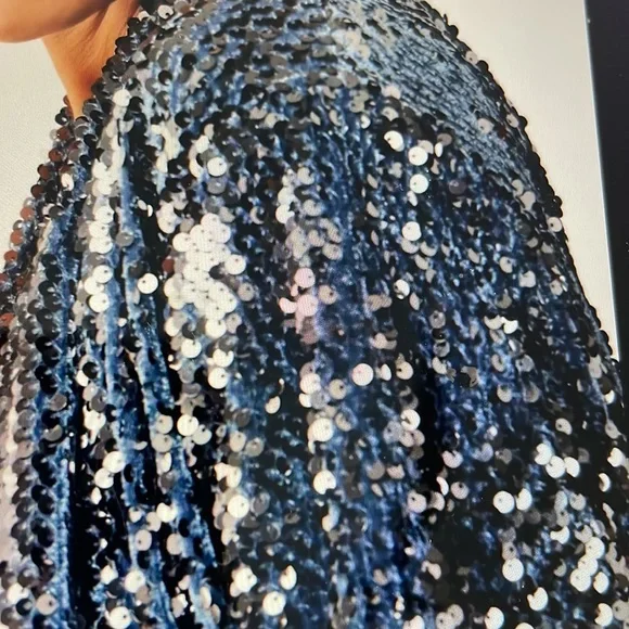 NEW BB DAKOTA STEVE MADDEN HAT TRICK SEQUIN DUSTER - Picture 3 of 9